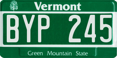 VT license plate BYP245