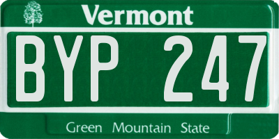 VT license plate BYP247