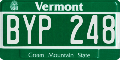 VT license plate BYP248