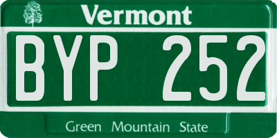 VT license plate BYP252