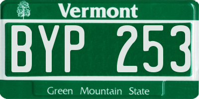 VT license plate BYP253