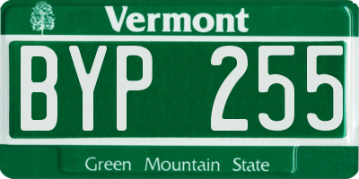 VT license plate BYP255