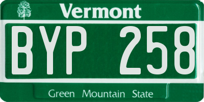 VT license plate BYP258