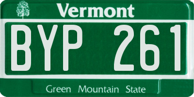 VT license plate BYP261
