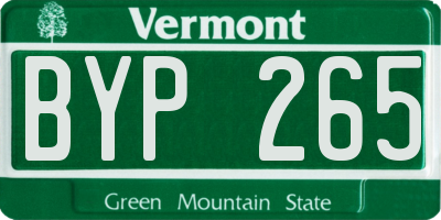 VT license plate BYP265