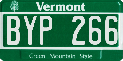 VT license plate BYP266