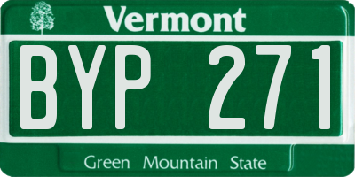 VT license plate BYP271