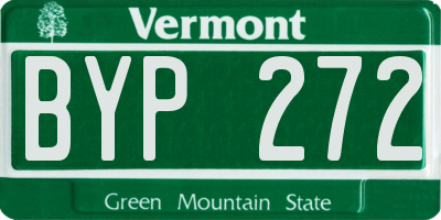VT license plate BYP272