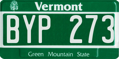 VT license plate BYP273