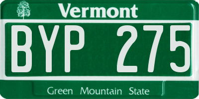 VT license plate BYP275