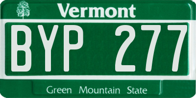 VT license plate BYP277