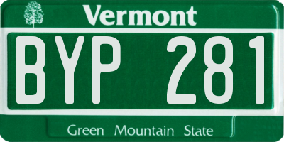 VT license plate BYP281
