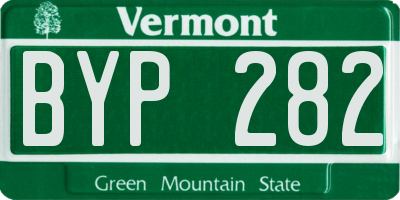 VT license plate BYP282