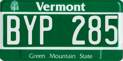 VT license plate BYP285