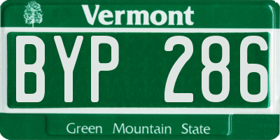 VT license plate BYP286