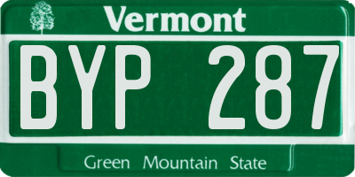 VT license plate BYP287