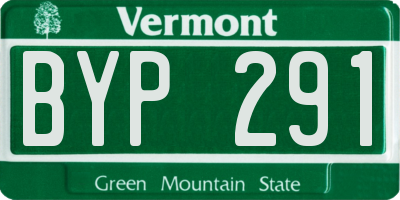 VT license plate BYP291