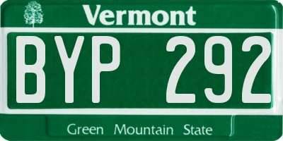 VT license plate BYP292