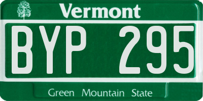 VT license plate BYP295