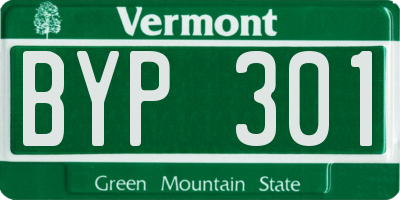 VT license plate BYP301