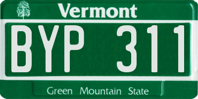 VT license plate BYP311