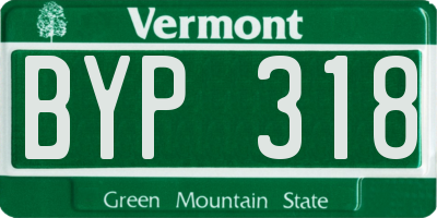 VT license plate BYP318