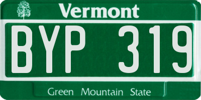 VT license plate BYP319