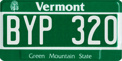 VT license plate BYP320