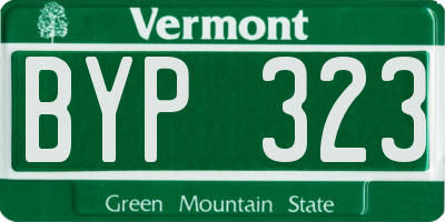 VT license plate BYP323