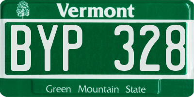 VT license plate BYP328