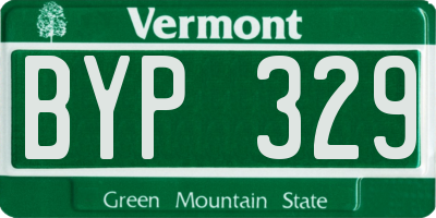 VT license plate BYP329