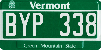 VT license plate BYP338