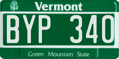 VT license plate BYP340