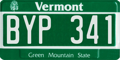 VT license plate BYP341