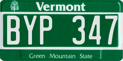 VT license plate BYP347
