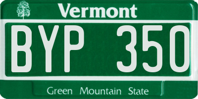 VT license plate BYP350