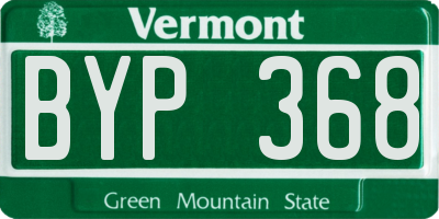 VT license plate BYP368
