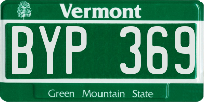 VT license plate BYP369
