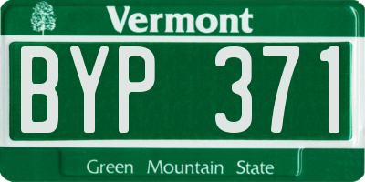 VT license plate BYP371