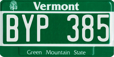 VT license plate BYP385