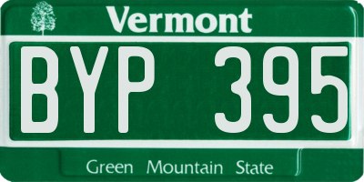 VT license plate BYP395