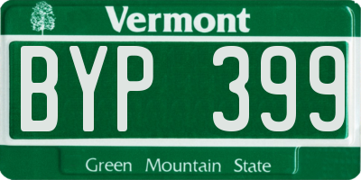 VT license plate BYP399