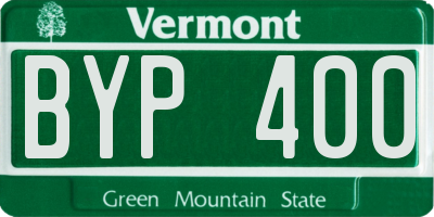 VT license plate BYP400