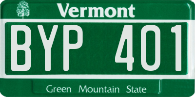 VT license plate BYP401