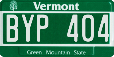 VT license plate BYP404