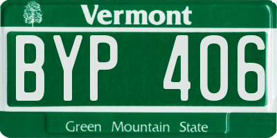 VT license plate BYP406