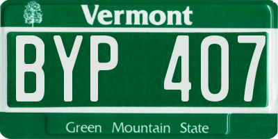 VT license plate BYP407