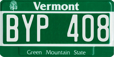 VT license plate BYP408