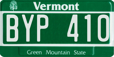VT license plate BYP410