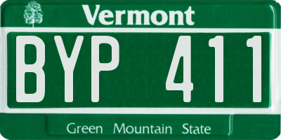 VT license plate BYP411